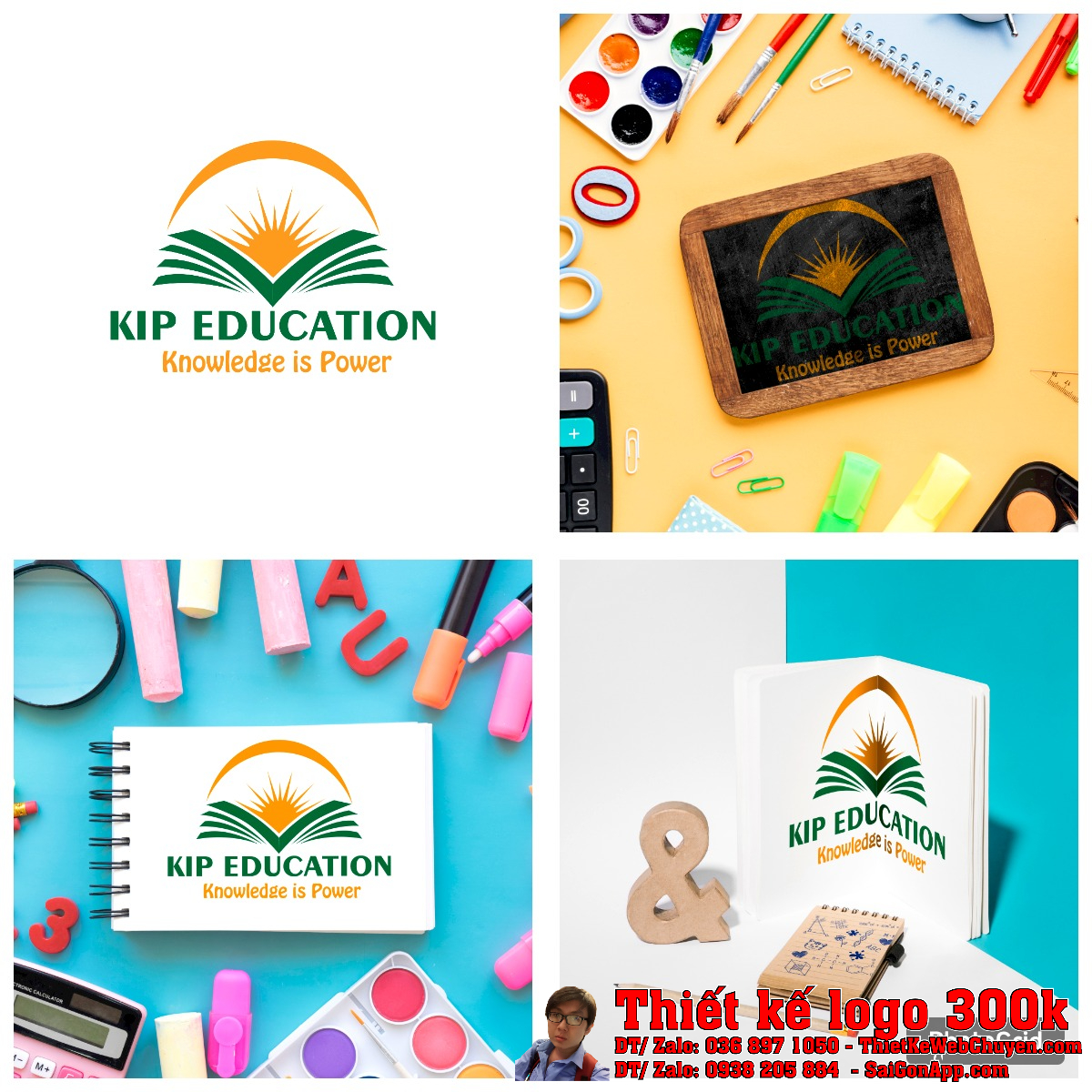 Thiết kế logo tư vấn du học KIP Education Thiết kế logo tư vấn du học KIP Education trên danh thiếp