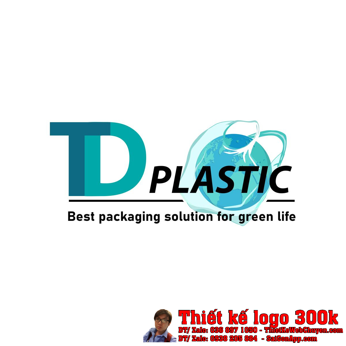 Chi tiết Thiết kế logo túi nilon TDPlastic phiên bản chuẩn