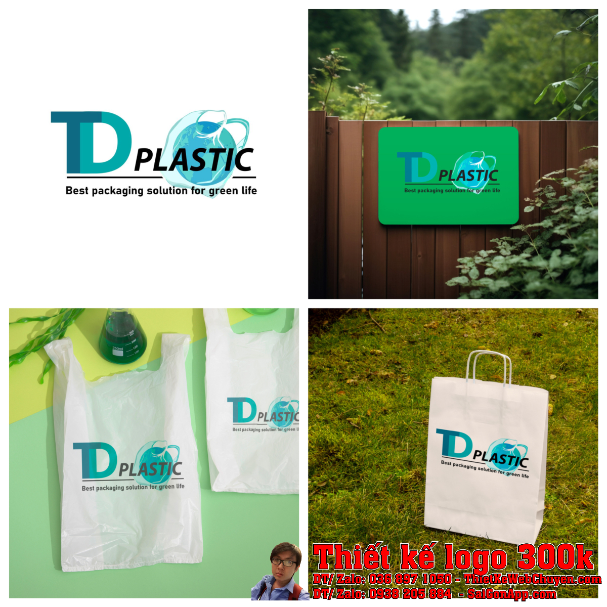 Tổng thể Thiết kế logo túi nilon TDPlastic