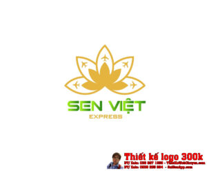 Thiết kế logo vận chuyển hàng hoá quốc tế Sen Việt Express