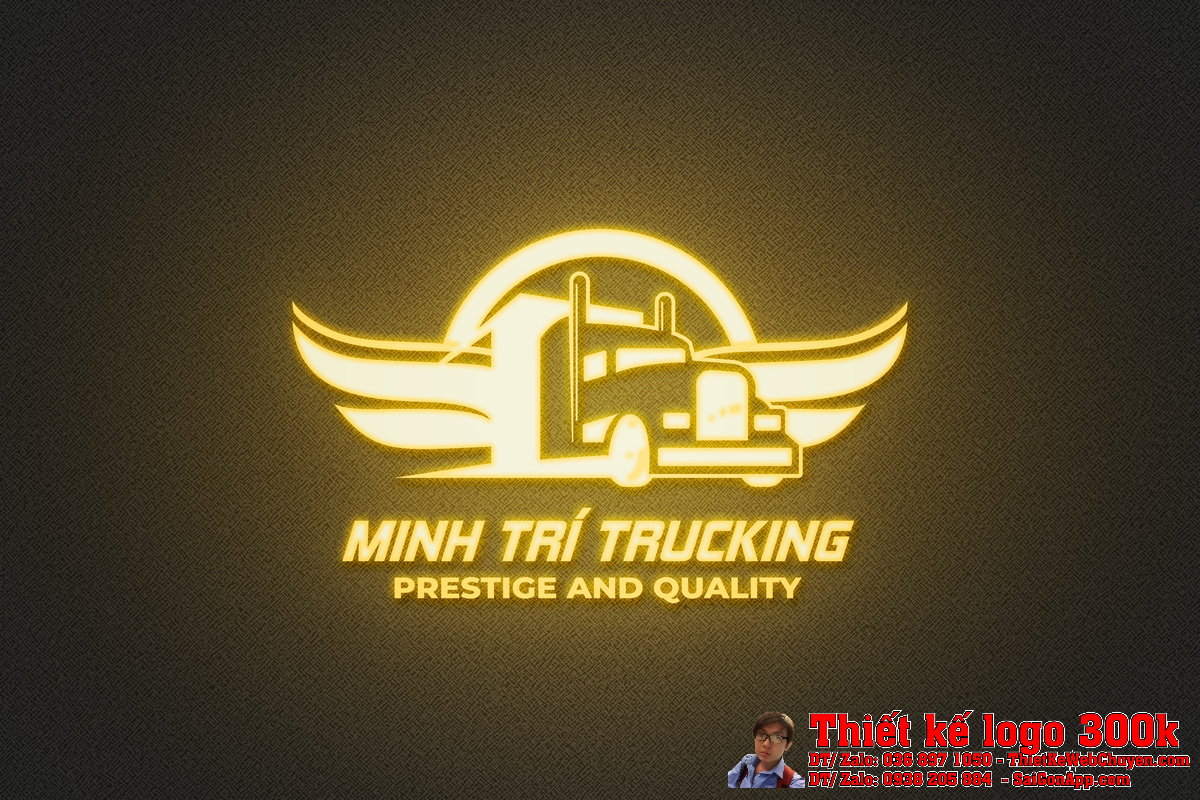 Chi tiết biểu tượng trong Thiết kế logo vận tải xe container Minh Trí Trucking