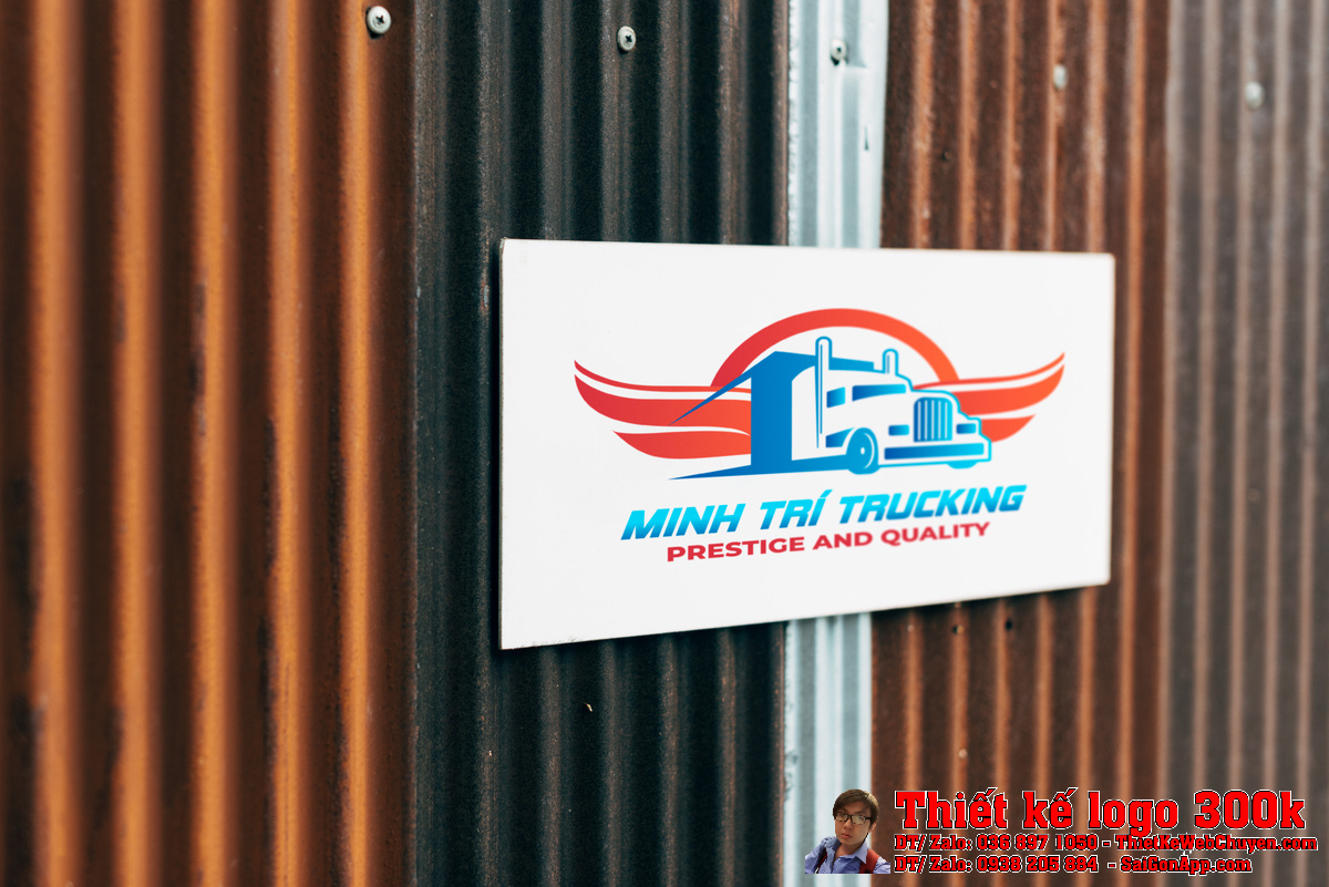 Màu sắc chuẩn của Thiết kế logo vận tải xe container Minh Trí Trucking
