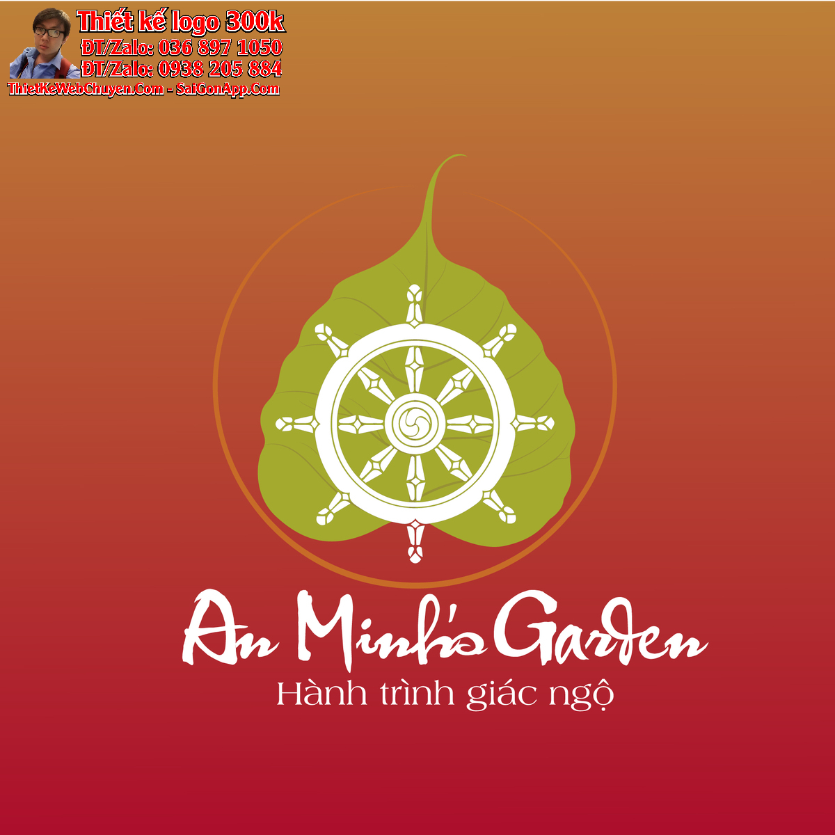 Thiết kế logo vật phẩm Phật giáo An Minh's Garden