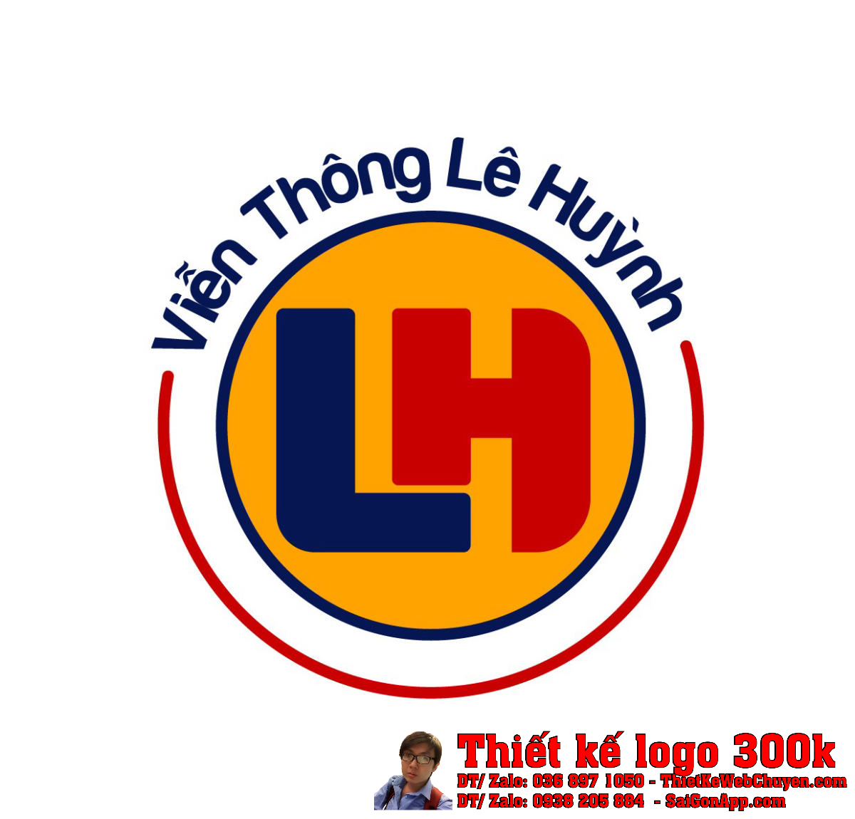 Thiết kế logo viễn thông Lê Huỳnh Thiết kế logo viễn thông Lê Huỳnh đa màu sắc