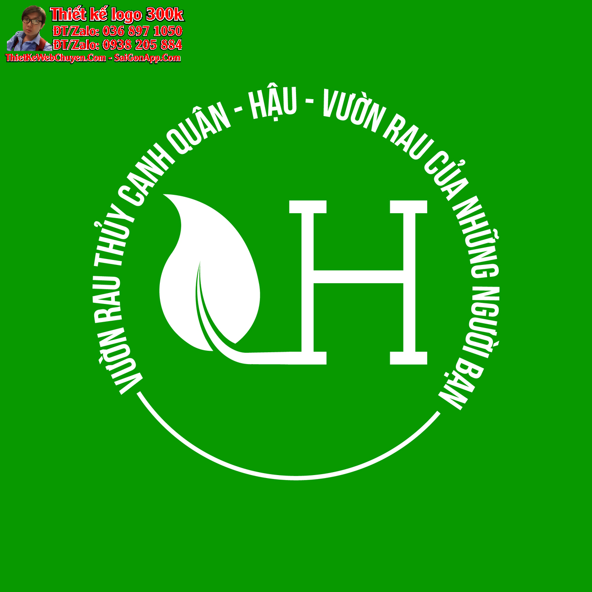 Thiết kế logo vườn rau thủy canh QH