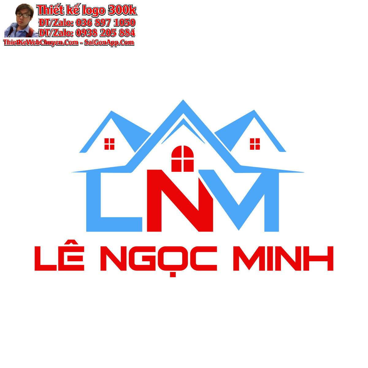 Thiết kế logo xây dựng Lê Ngọc Minh