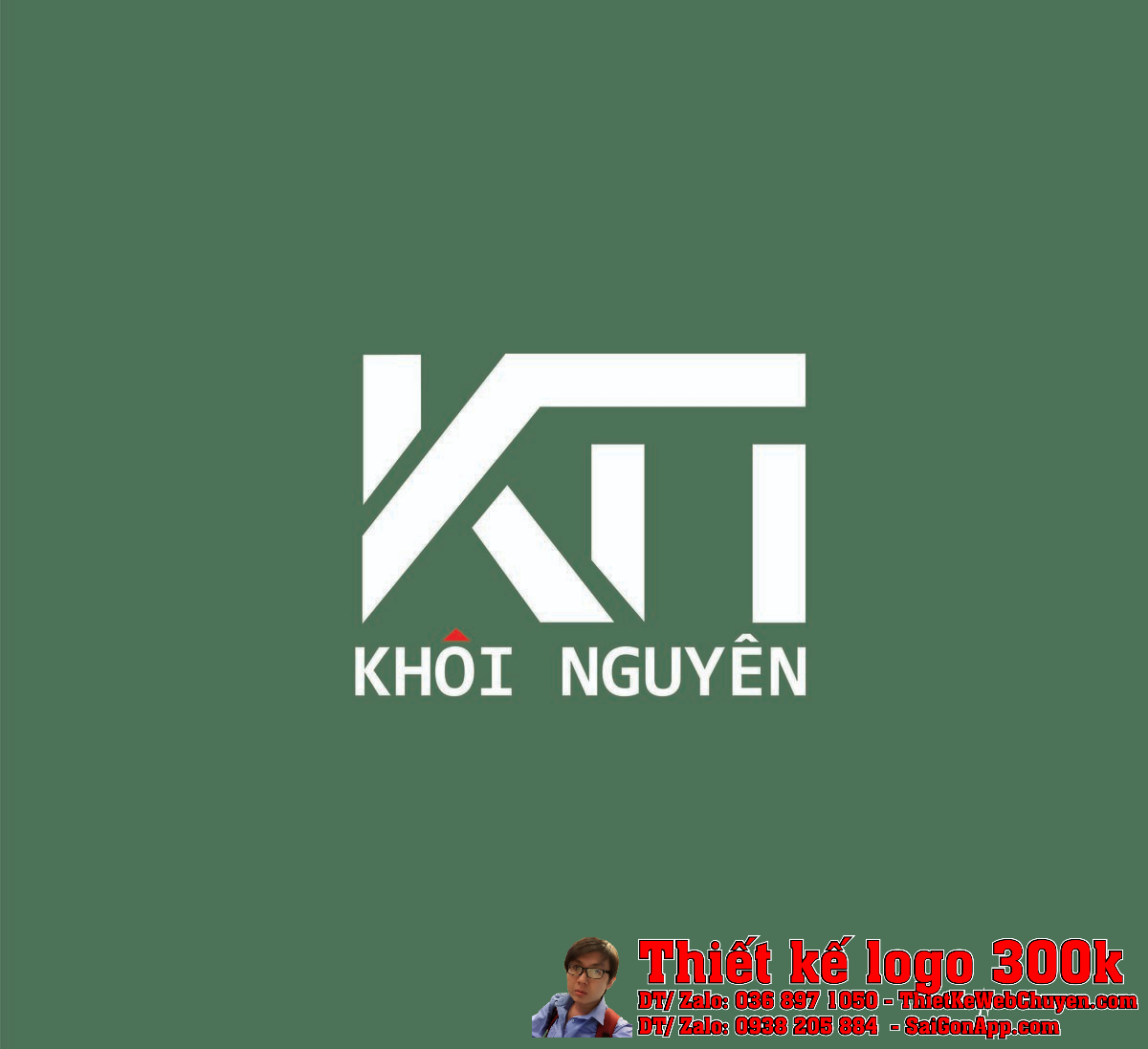 Thiết kế logo xây dựng và thương mại Khôi Nguyên Thiết kế logo xây dựng và thương mại Khôi Nguyên