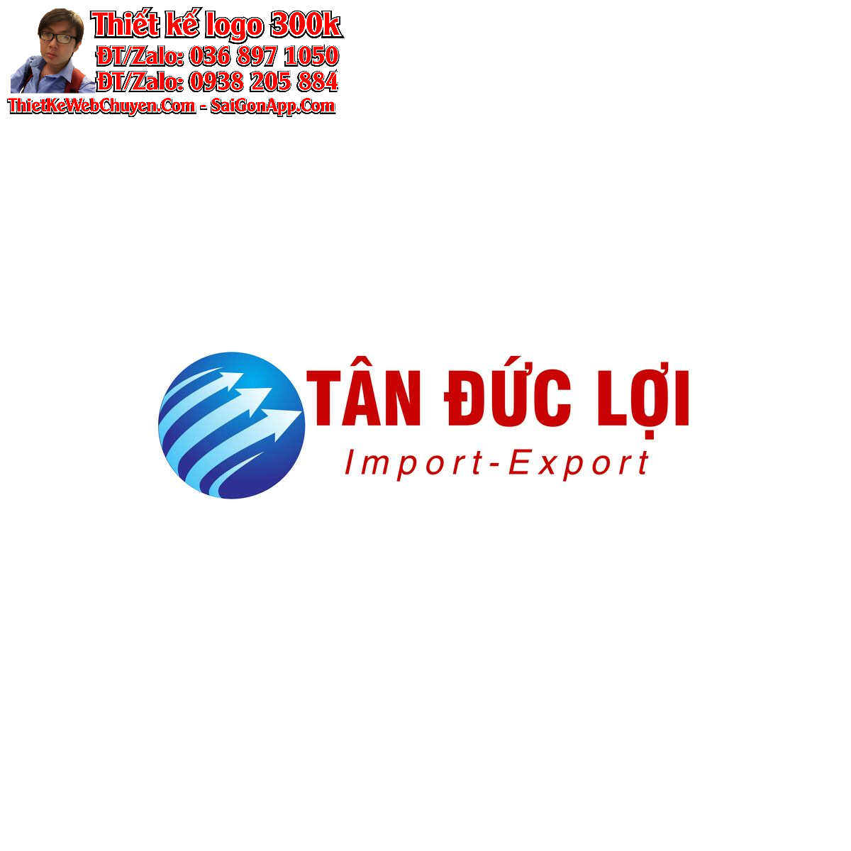 Thiết kế logo xuất nhập khẩu TÂN ĐỨC LỢI Thiết kế logo xuất nhập khẩu TÂN ĐỨC LỢI