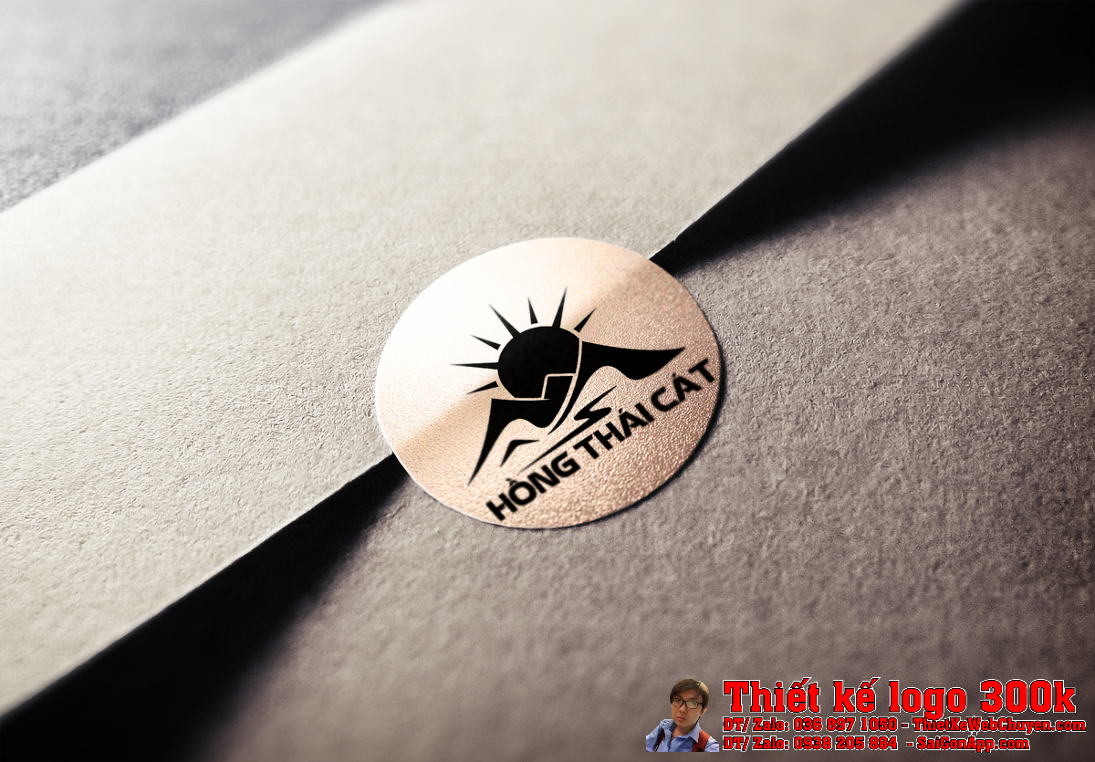 Logo Hồng Thái Cát phiên bản âm bản