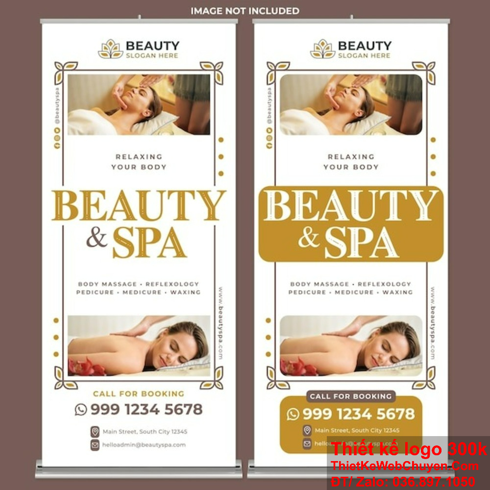 Thiết kế standee spa phải phù hợp với không gian và môi trường xung quanh của spa. Thiết kế standee spa hiện đại và sáng tạo sẽ góp phần nâng cao hình ảnh của spa.