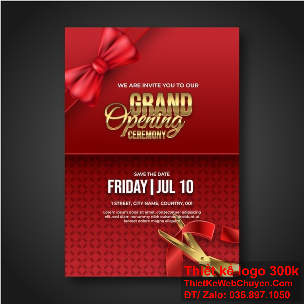 Đến với sự kiện quan trọng này thông qua thiệp mời Tiệc Khai Trương độc đáo của chúng tôi. Chúng tôi vô cùng hân hạnh giới thiệu thiệp mời Tiệc Khai Trương mới nhất của chúng tôi!