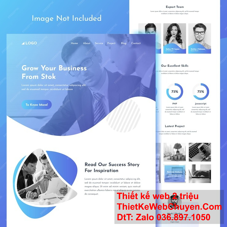 Thiết kế website tại quận Phú Nhuận với thiết kế giao diện bắt mắt.
