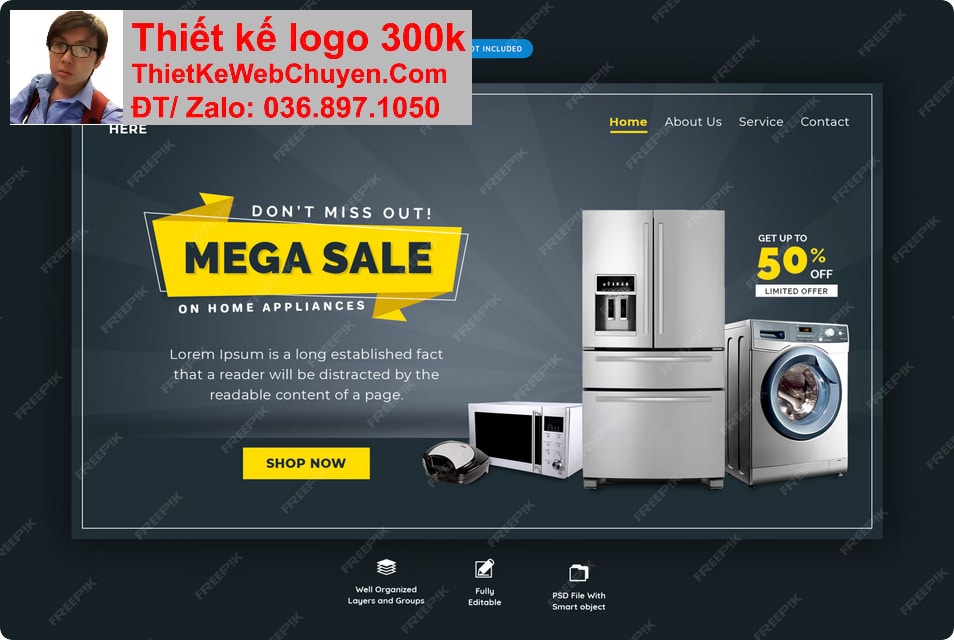 Thiết kế web bán thiết bị đồ gia dụng chuyên nghiệp Thiết kế web bán thiết bị đồ gia dụng chuyên nghiệp