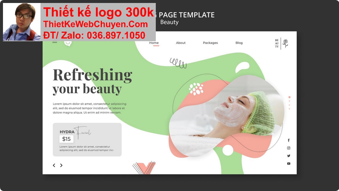 Thiết kế web dịch vụ Beauty clinic chuyên nghiệp Thiết kế web dịch vụ Beauty clinic chuyên nghiệp