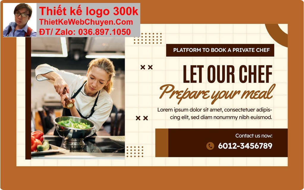 Thiết kế web dịch vụ đầu bếp cook chef chuyên nghiệp