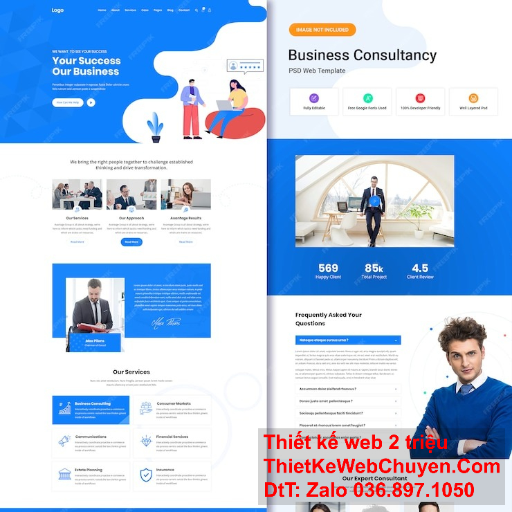 Thiết kế website trung tâm tư vấn du học nước ngoài với giao diện hiện đại và dễ sử dụng.