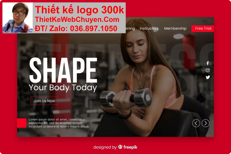 Thiết kế web phòng tập gym chuyên nghiệp Thiết kế web phòng tập gym chuyên nghiệp