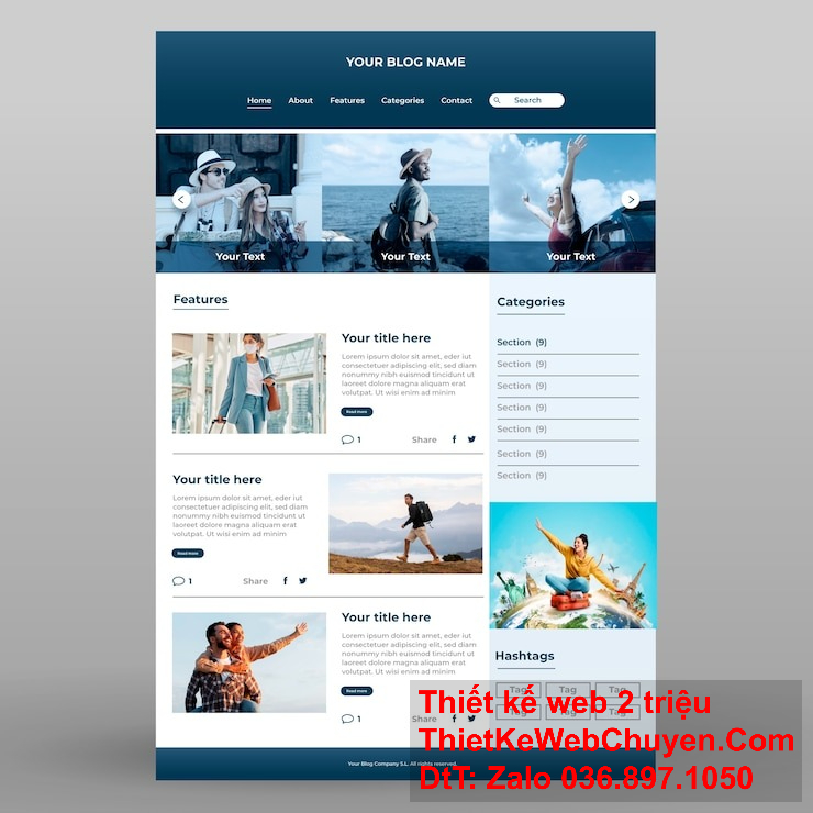 Thiết kế website bán hàng Mona có tính năng giỏ hàng thông minh.