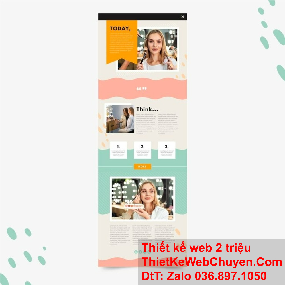 Thiết kế website websiteviet có giao diện bắt mắt và chuyên nghiệp.