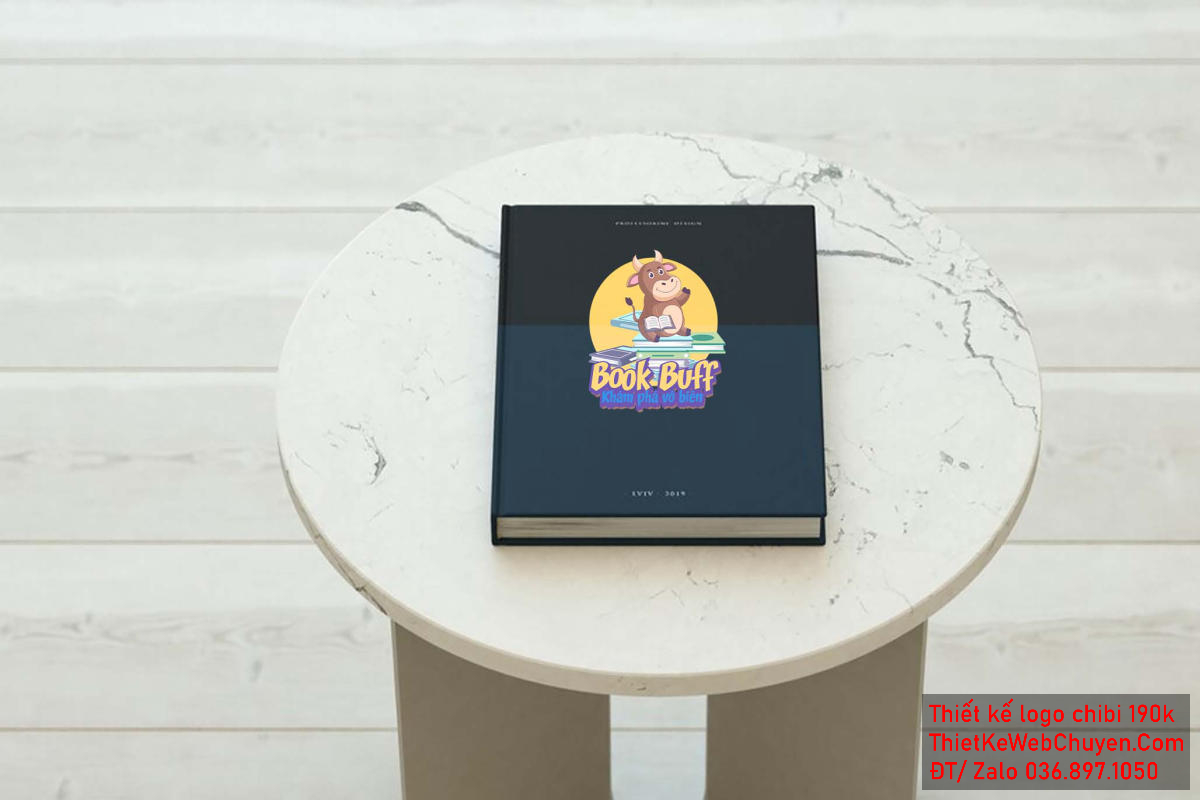 Vẽ chibi chú bò đáng yêu đang đọc sách để thiết kế logo Vẽ chibi chú bò đáng yêu đang đọc sách để thiết kế logo