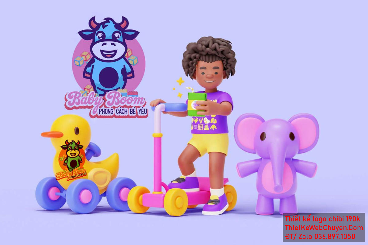 Vẽ chibi chú bò sữa màu xanh dễ thương đáng yêu trong thế giới đồ chơi để thiết kế logo Vẽ chibi chú bò sữa màu xanh dễ thương đáng yêu trong thế giới đồ chơi để thiết kế logo