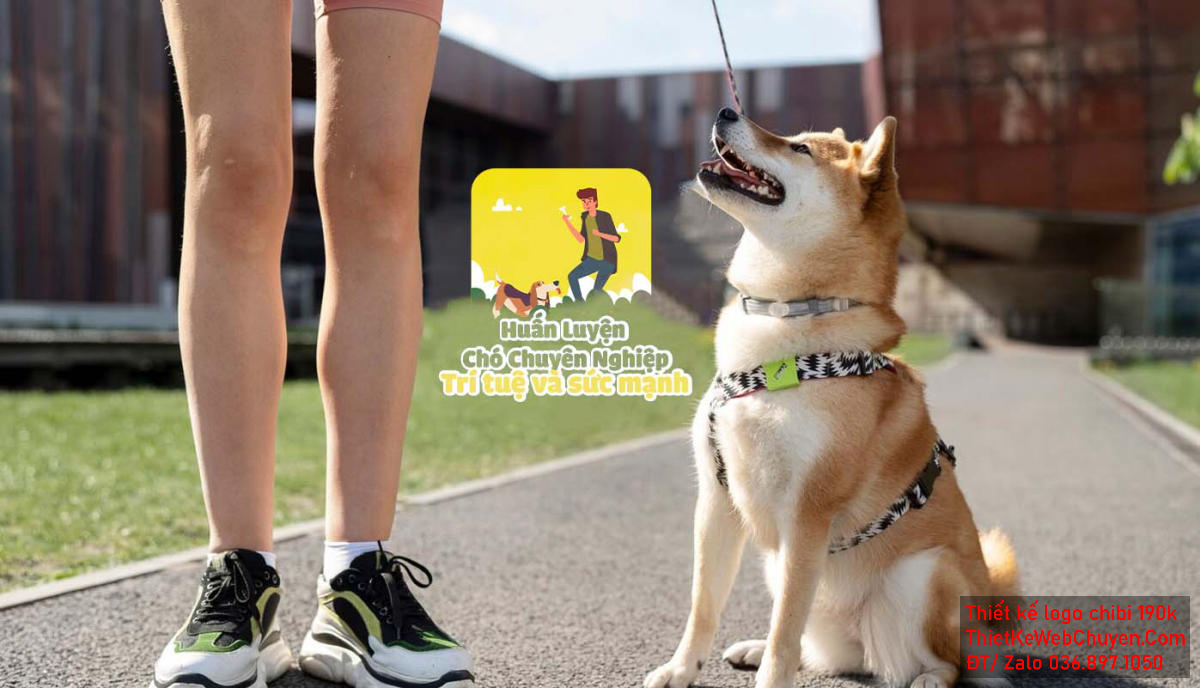 Vẽ chibi chú chó đang chơi cùng người đàn ông trong vườn để thiết kế logo Vẽ chibi chú chó đang chơi cùng người đàn ông trong vườn để thiết kế logo