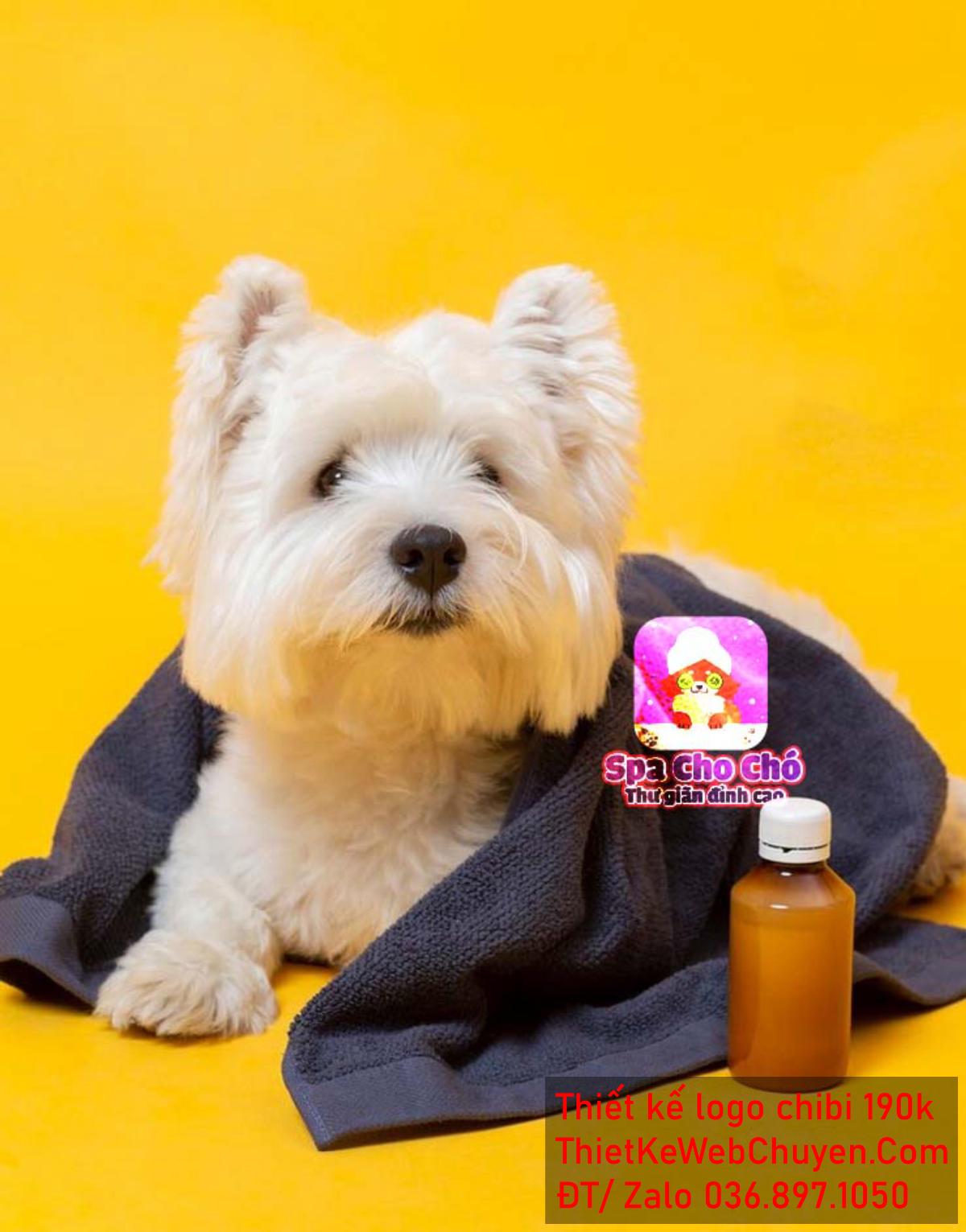 Vẽ chibi chú chó dễ thương spa đắp mặt nạ dưa chuột để thiết kế logo Vẽ chibi chú chó dễ thương spa đắp mặt nạ dưa chuột để thiết kế logo