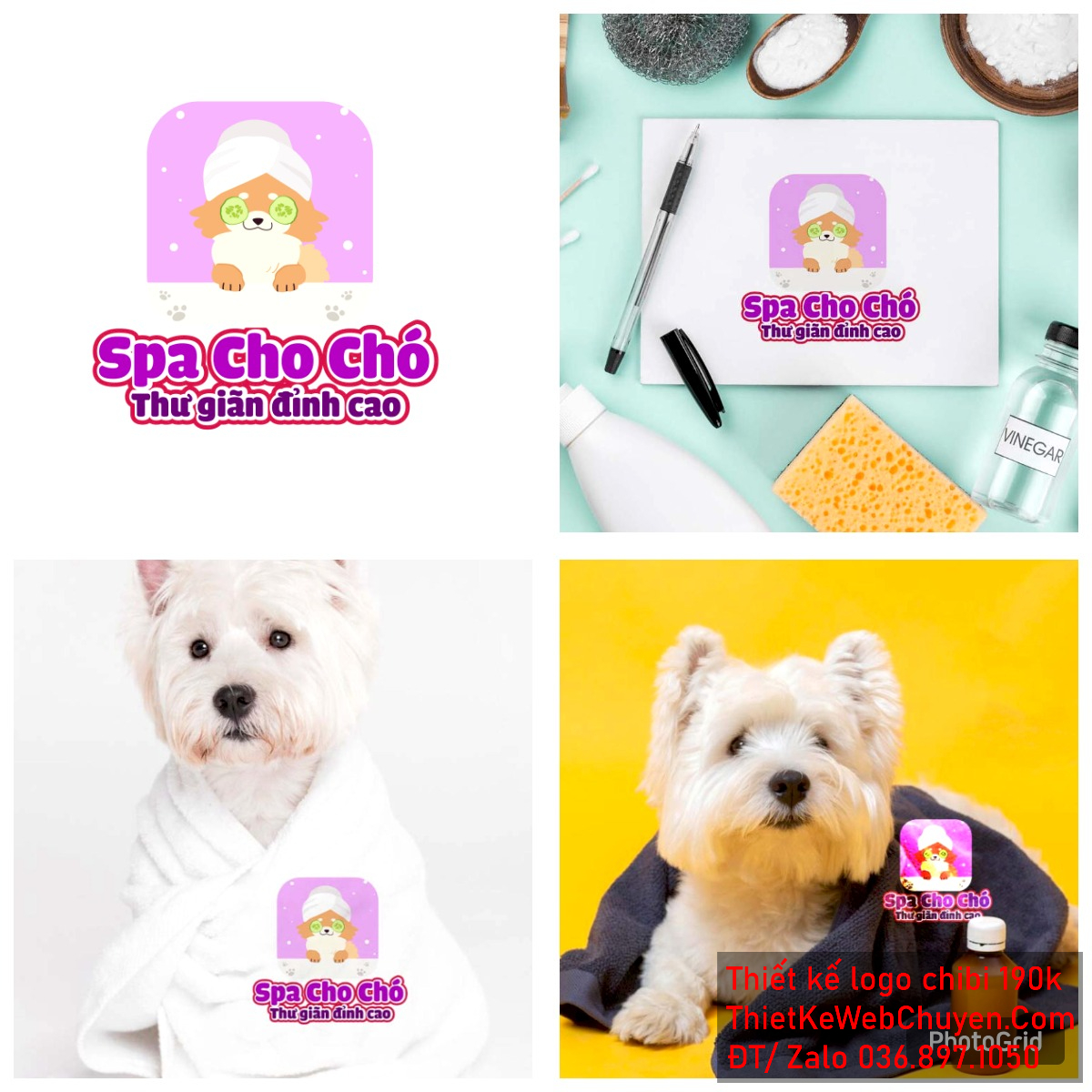 Vẽ chibi chú chó dễ thương spa đắp mặt nạ dưa chuột để thiết kế logo Vẽ chibi chú chó dễ thương spa đắp mặt nạ dưa chuột để thiết kế logo
