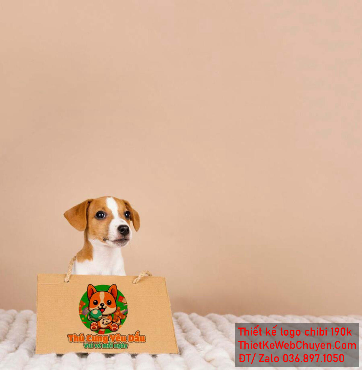 Vẽ chibi chú chó lông trắng cam đang chơi bóng vui vẻ để thiết kế logo Vẽ chibi chú chó lông trắng cam đang chơi bóng vui vẻ để thiết kế logo