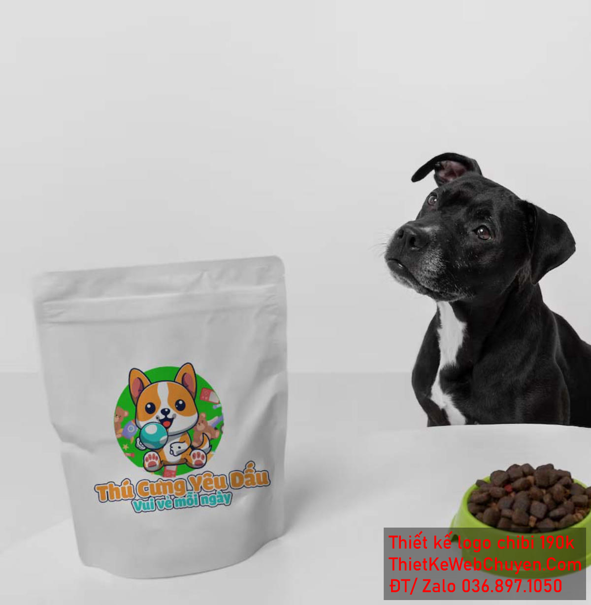 Vẽ chibi chú chó lông trắng cam đang chơi bóng vui vẻ để thiết kế logo Vẽ chibi chú chó lông trắng cam đang chơi bóng vui vẻ để thiết kế logo