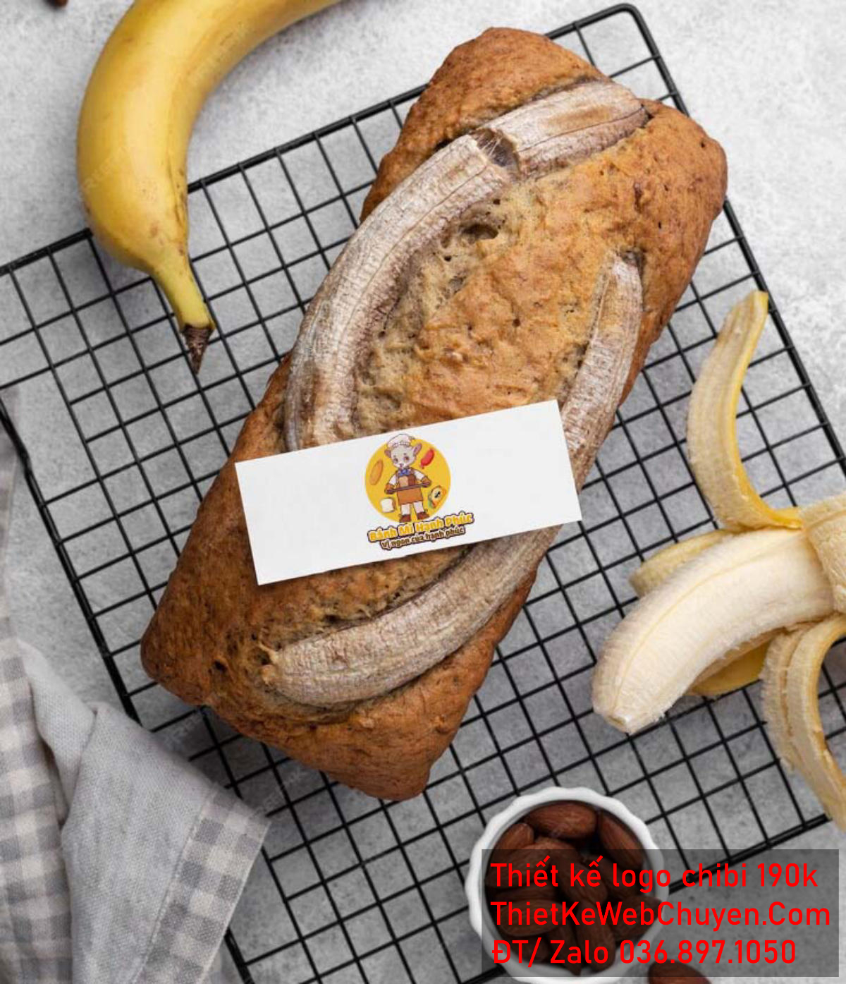 Vẽ chibi chú dê đầu bếp bán bánh mì để thiết kế logo Vẽ chibi chú dê đầu bếp bán bánh mì để thiết kế logo mẫu 3