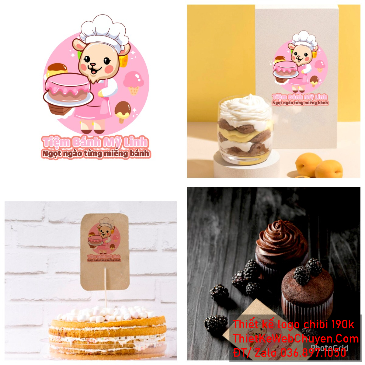 Vẽ chibi chú dê đầu bếp bán bánh ngọt để thiết kế logo - Ảnh 5