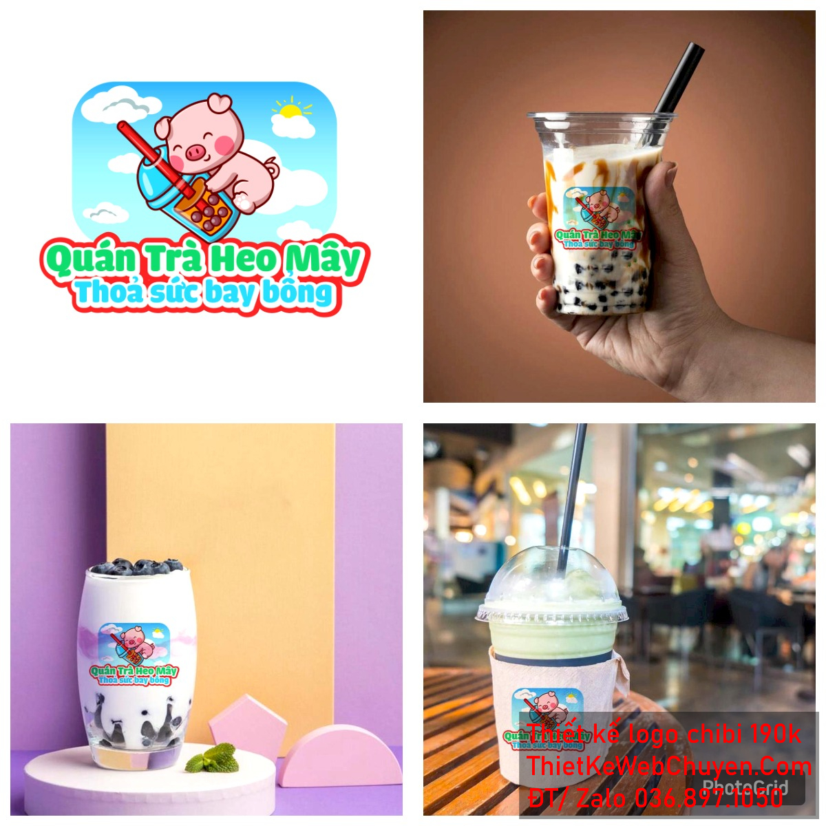 Vẽ chibi chú heo con đang ôm trà sữa bay trên trời để thiết kế logo Vẽ chibi chú heo con đang ôm trà sữa bay trên trời để thiết kế logo