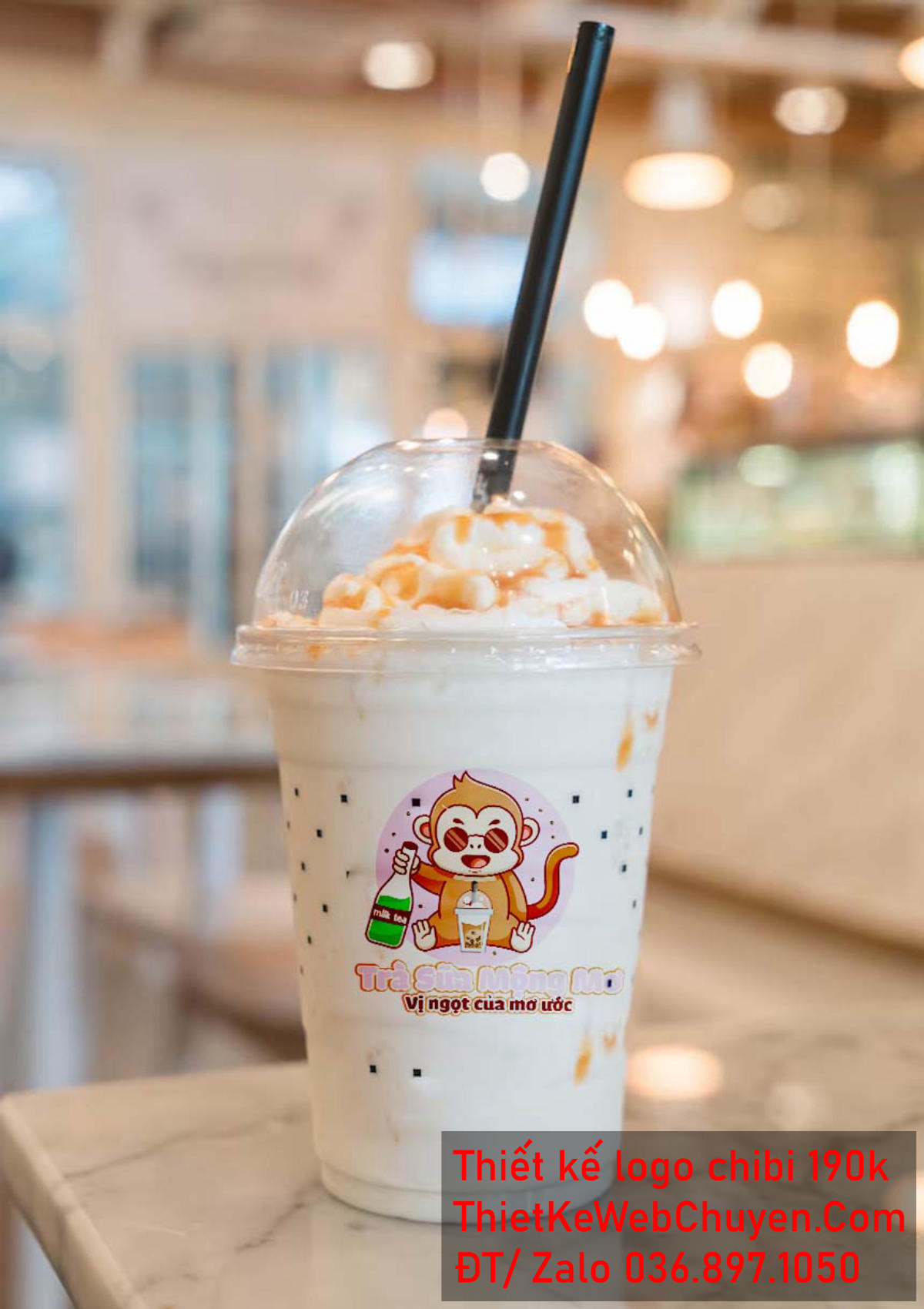 Ứng dụng Logo Trà Sữa Mộng Mơ