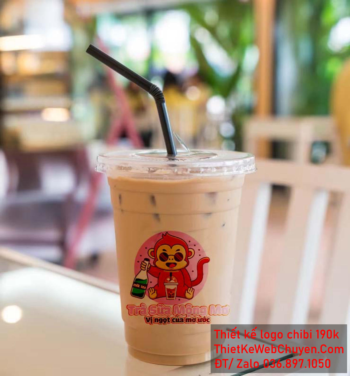 Biến thể Logo Chibi Khỉ Đeo Kính