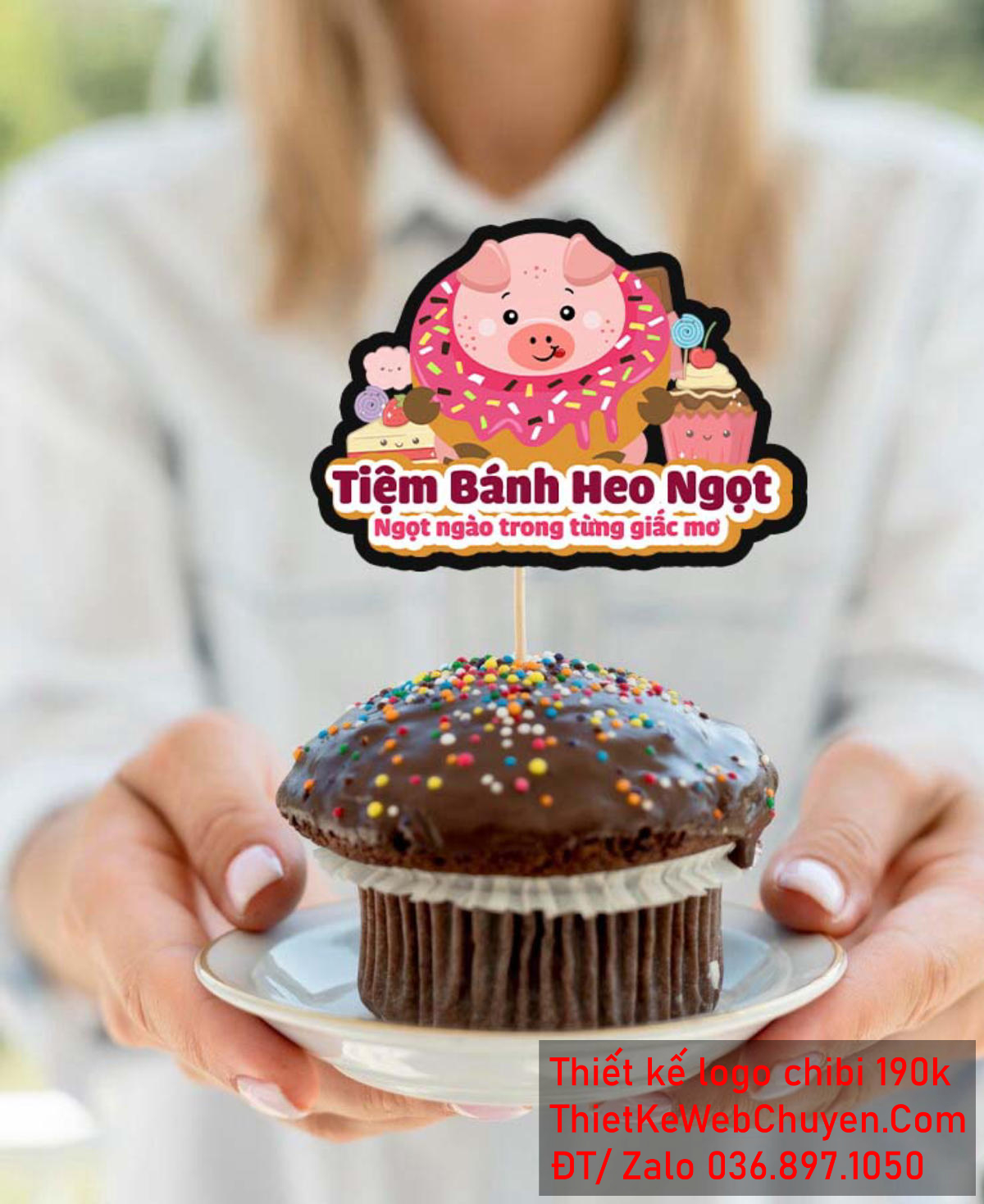 Vẽ chibi chú lợn hồng trong chiếc bánh donut và nhiều bánh ngọt để thiết kế logo Vẽ chibi chú lợn hồng trong chiếc bánh donut và nhiều bánh ngọt để thiết kế logo
