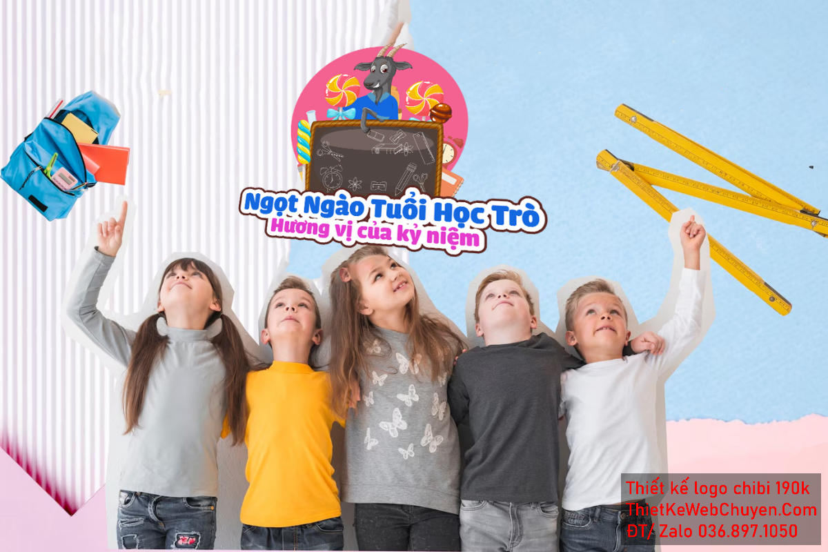 Vẽ chibi chú ngựa đen cần kẹo mút đứng sau bảng đen để thiết kế logo - Mẫu 3