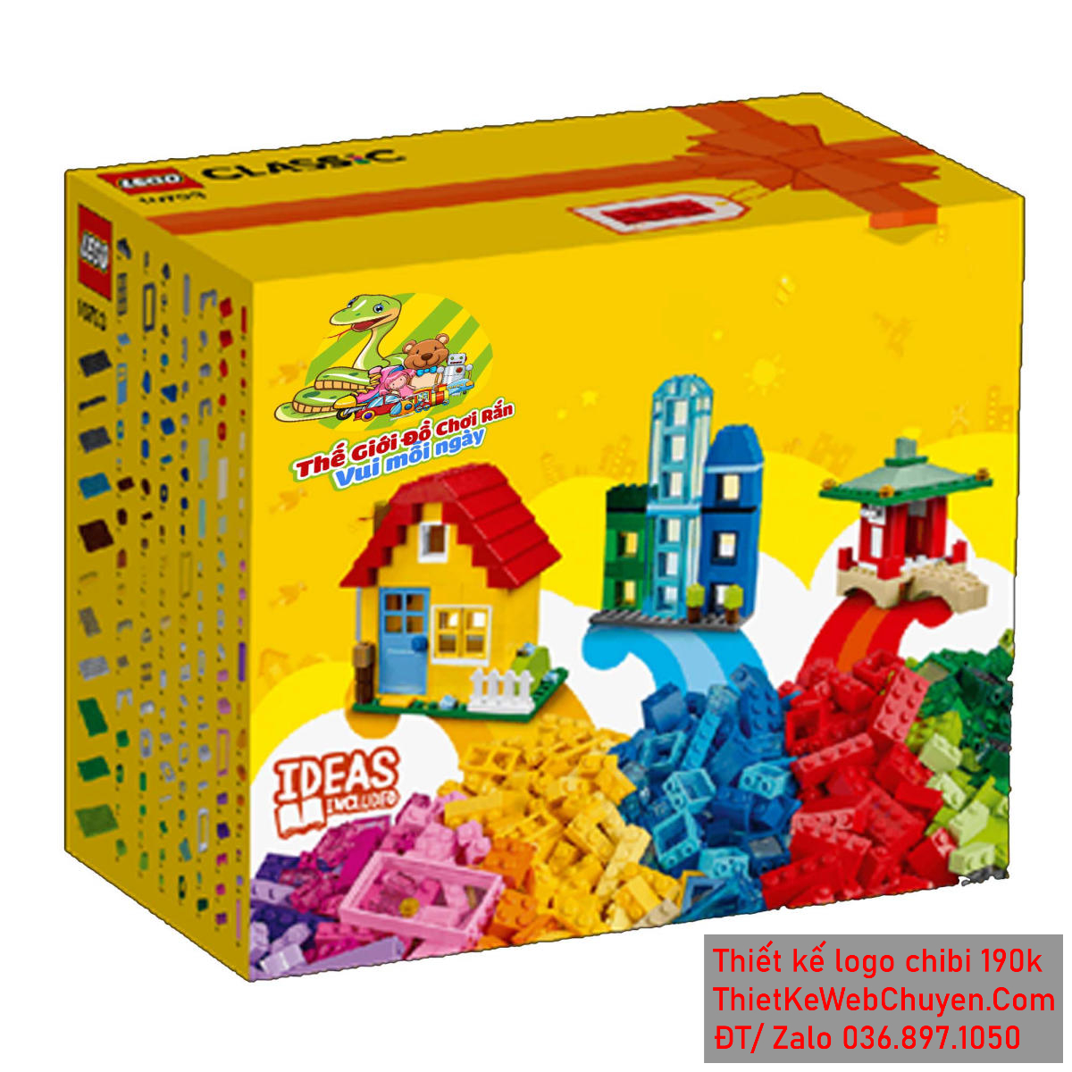 Vẽ chibi chú rắn cute trong thế giới đồ chơi để thiết kế logo 4