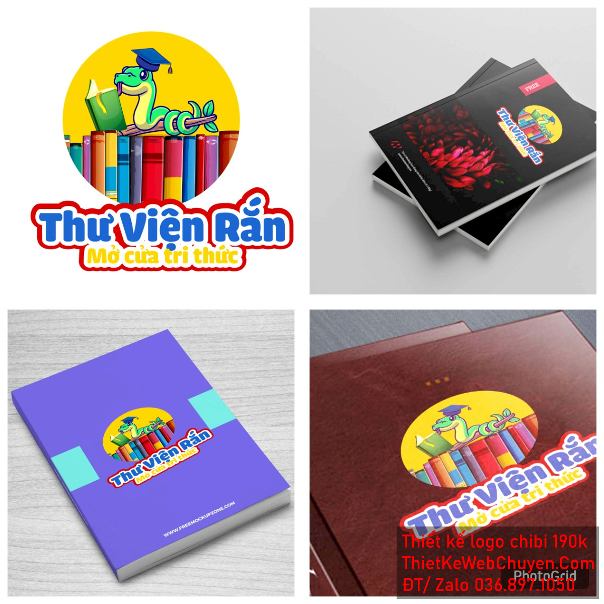 Vẽ chibi chú rắn đội mũ cử nhân đọc sách để thiết kế logo - Hình 5