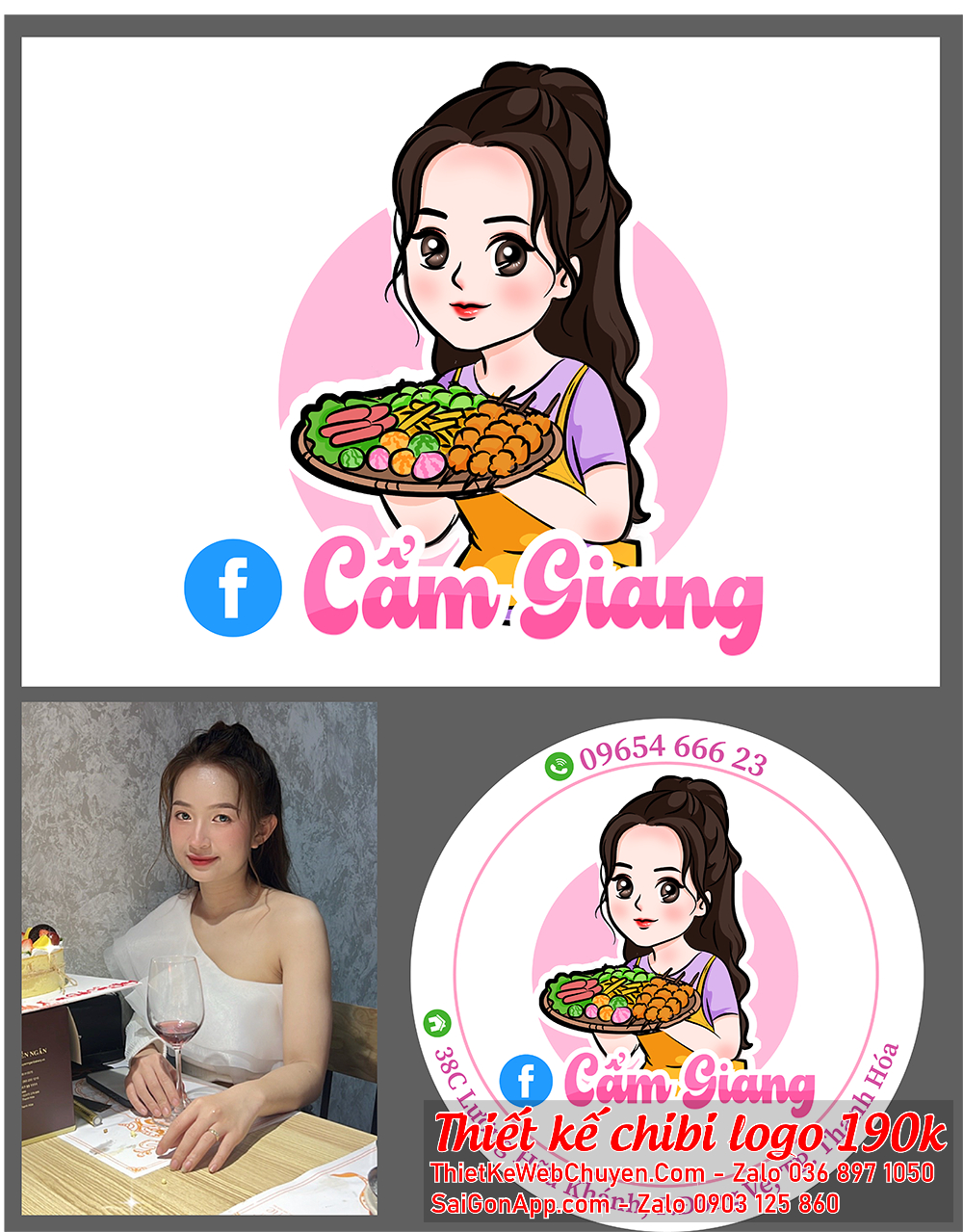 Chibi anime drawing có thể thể hiện được tính cách và bản sắc của thương hiệu qua logo. Chibi hoạt hình là một phong cách thiết kế logo phổ biến trong ngành trẻ trung và sáng tạo.