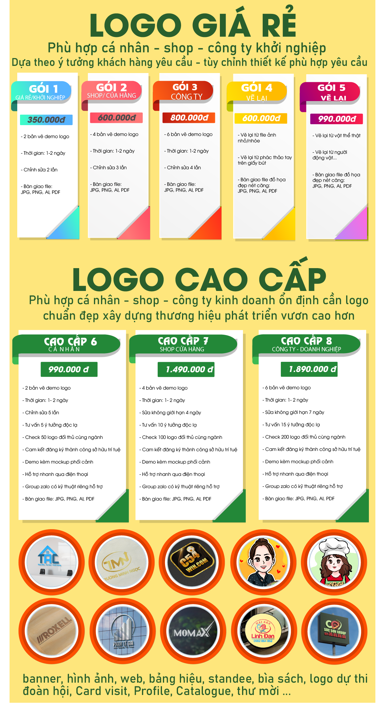 Bảng báo giá thiết kế logo giá rẻ chuyên nghiệp tại Hà Nội của ThietKeWebChuyen