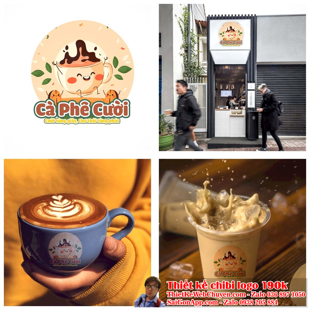 Logo "đồ ăn chibi" thường được sử dụng để làm nổi bật các sản phẩm mới trong thực đơn. Logo "đồ ăn chibi" có thể thú vị hơn khi kết hợp với các phần tử đặc trưng của đồ ăn.