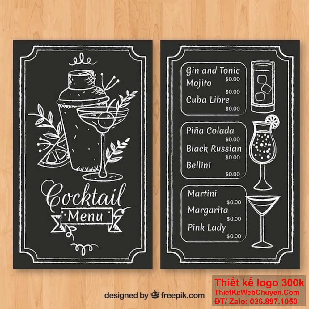 Với thiết kế menu nước uống phù hợp, bạn có thể tăng doanh thu cho quán của mình. Để có một thiết kế menu nước uống độc đáo, hãy liên hệ với đội ngũ chuyên gia của chúng tôi ngay hôm nay.