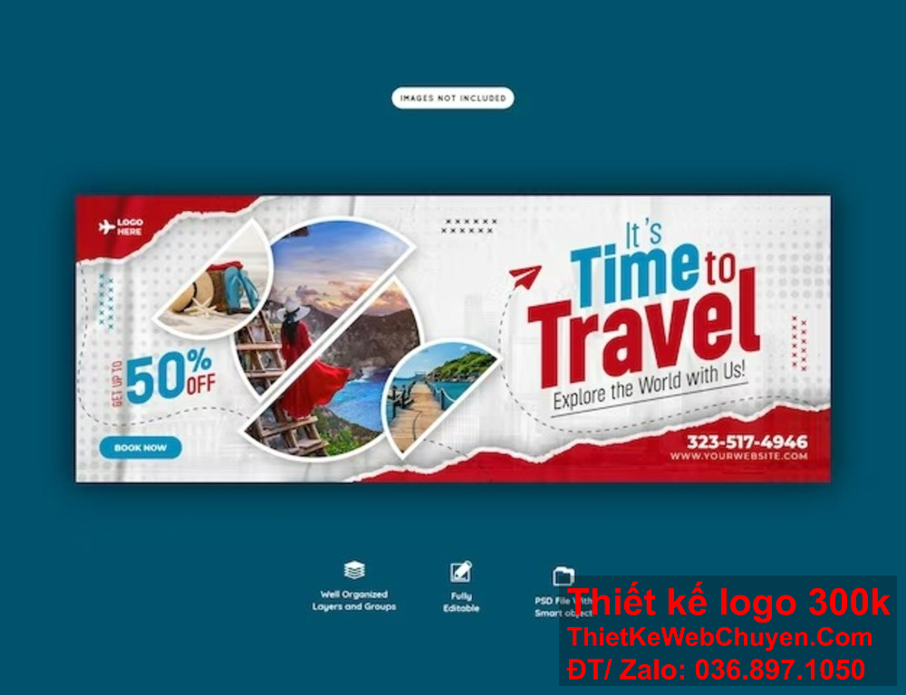 "Tạo ra những banner và ảnh bìa đồ họa độc đáo, thu hút và chuyên nghiệp cho các nhu cầu trên website và mạng xã hội." "Dịch vụ thiết kế banner website và ảnh bìa Facebook, YouTube, TikTok