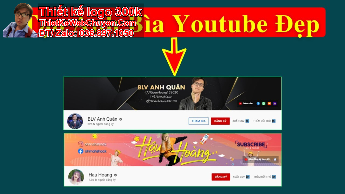 làm ảnh bìa youtube