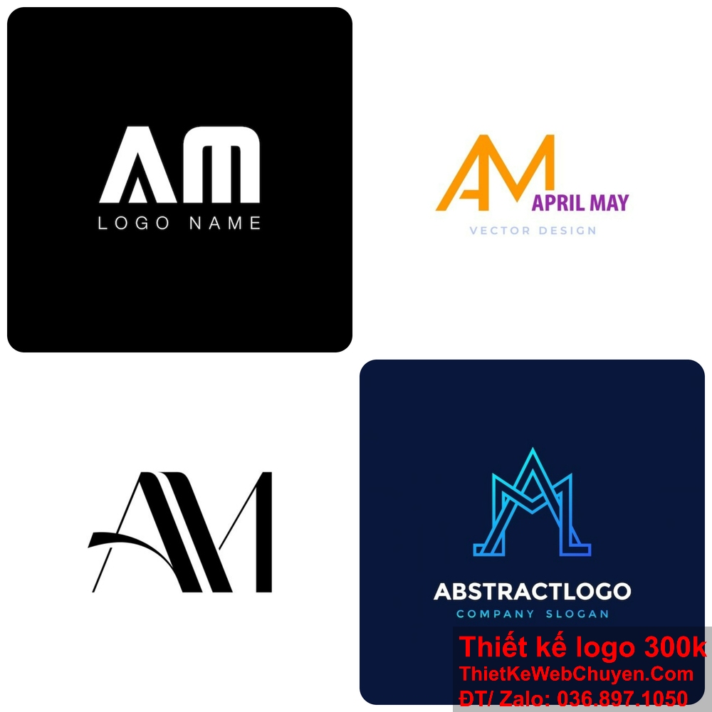 Logo AM mang lại cảm giác mạnh mẽ và uy tín. Logo AM là biểu tượng của sự đẳng cấp.