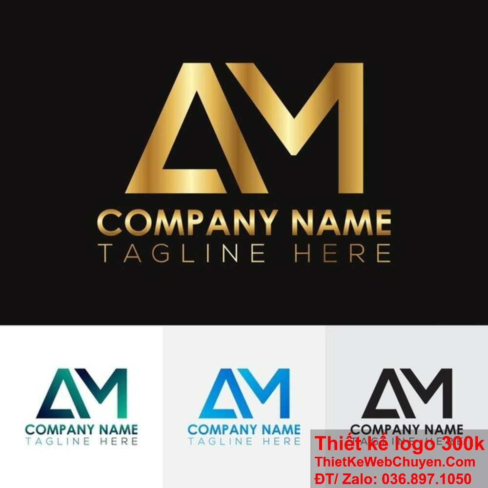 Logo AM nổi bật với thiết kế tinh tế. Thiết kế Logo AM độc đáo và sáng tạo.