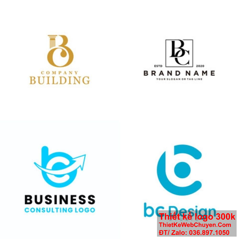 Thiết kế logo BC nổi bật giữa đám đông.