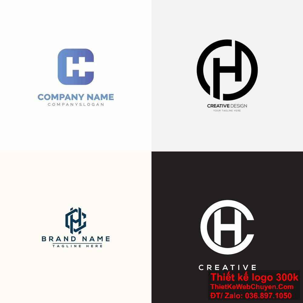 Logo CH mang phong cách hiện đại và tinh tế. Logo CH thể hiện sự chuyên nghiệp và đẳng cấp của thương hiệu.