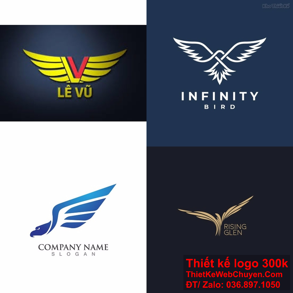 Logo cánh chim có thể biểu thị sự phát triển, sự tiến bộ và tinh thần mạo hiểm. Một thiết kế logo cánh chim độc đáo có thể làm nổi bật thương hiệu trước mắt khách hàng.
